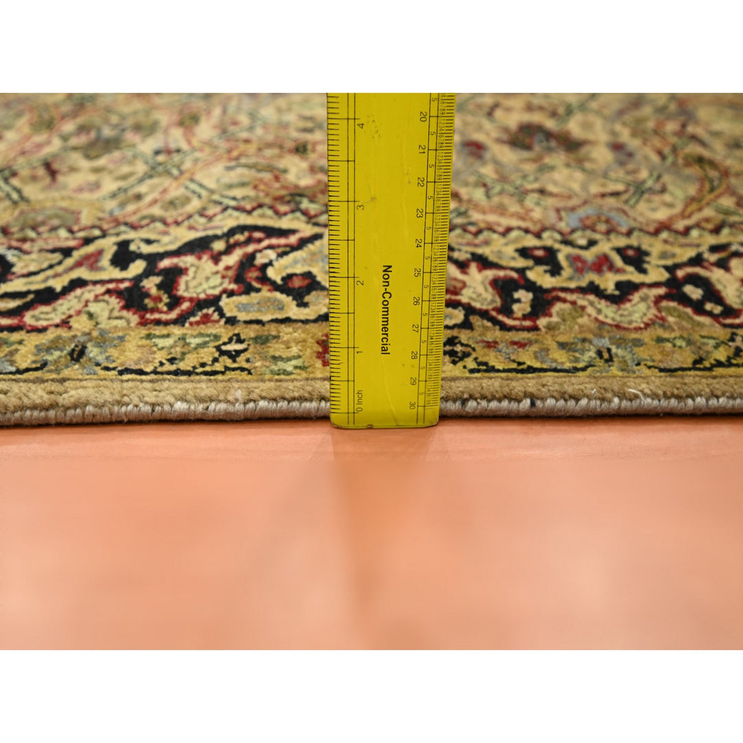 3'2" x 19'4" New Hand Knotted Yellow Wool Runner Oriental Rug - MOA10275632