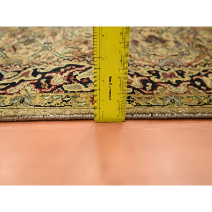 3'2" x 19'4" New Hand Knotted Yellow Wool Runner Oriental Rug - MOA10275632