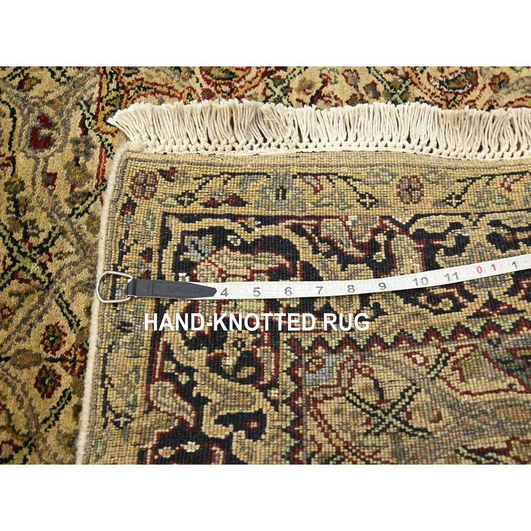 3'2" x 19'4" New Hand Knotted Yellow Wool Runner Oriental Rug - MOA10275632