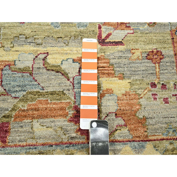 9'0" x 12'2" New Hand Knotted Yellow Wool Rectangle Oriental Rug - MOA10275634