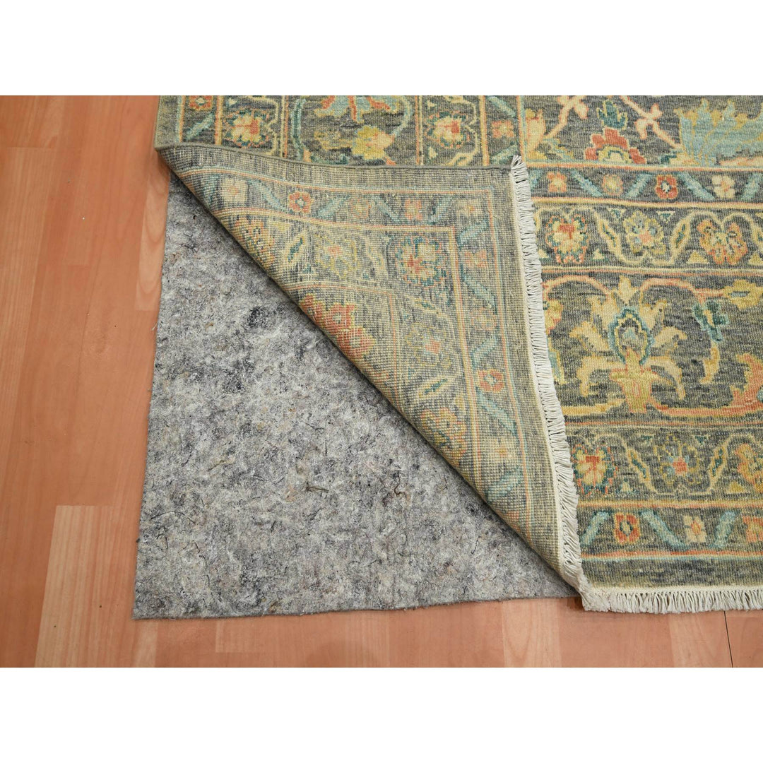 10'0" x 14'1" New Hand Knotted Grey Wool Rectangle Oriental Rug - MOA10275635