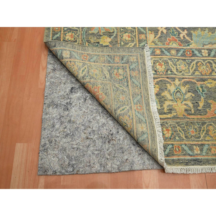 10'0" x 14'1" New Hand Knotted Grey Wool Rectangle Oriental Rug - MOA10275635