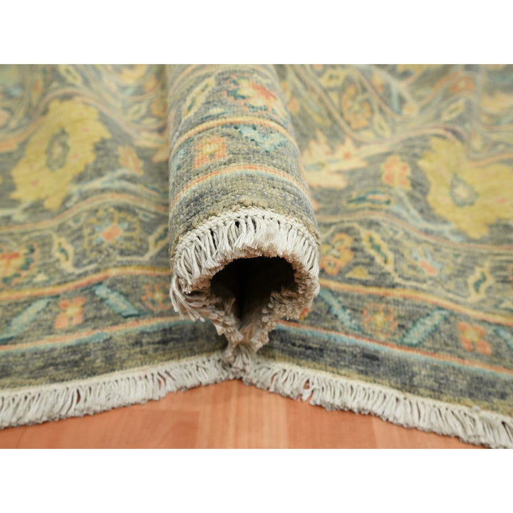 10'0" x 14'1" New Hand Knotted Grey Wool Rectangle Oriental Rug - MOA10275635