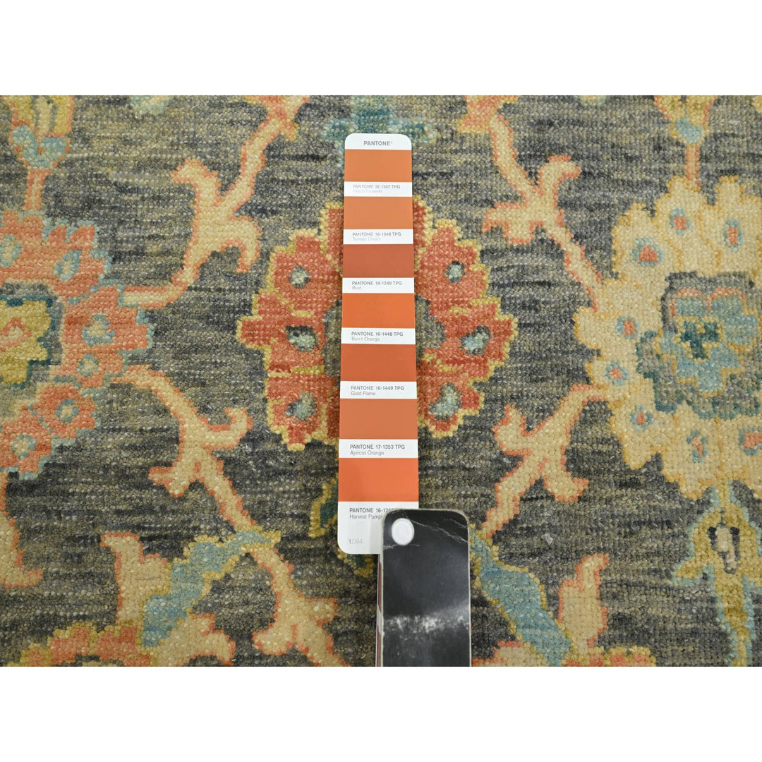 10'0" x 14'1" New Hand Knotted Grey Wool Rectangle Oriental Rug - MOA10275635