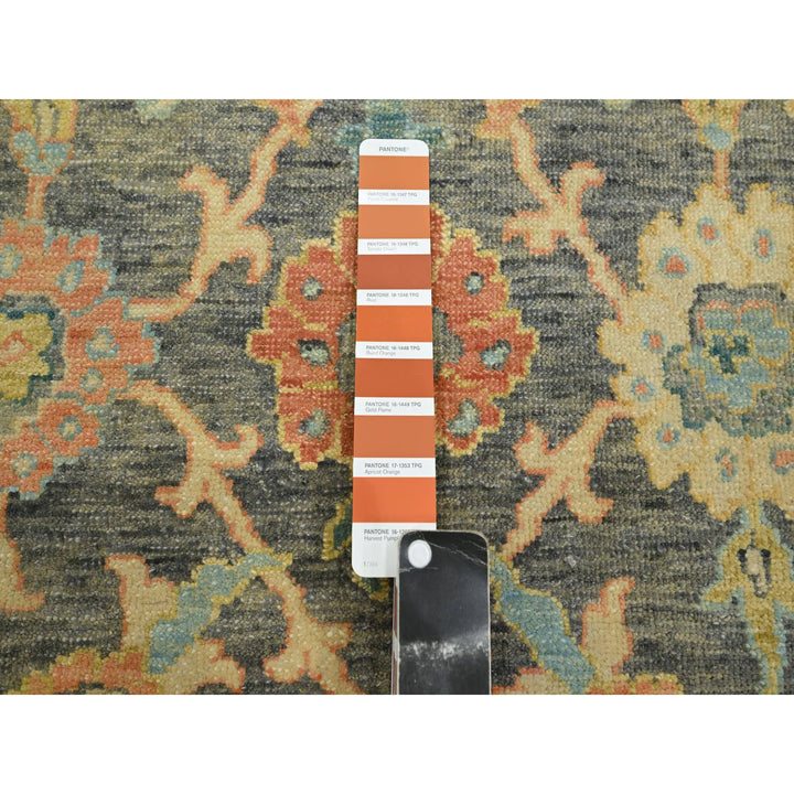10'0" x 14'1" New Hand Knotted Grey Wool Rectangle Oriental Rug - MOA10275635