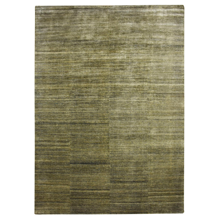 9'10" x 13'11" New Hand Knotted Green Silk Rectangle Oriental Rug - MOA10275639