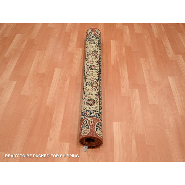 4'0" x 6'0" New Hand Knotted Red Silk Rectangle Oriental Rug - MOA10275647