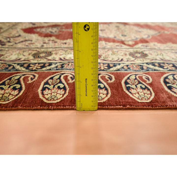 4'0" x 6'0" New Hand Knotted Red Silk Rectangle Oriental Rug - MOA10275647