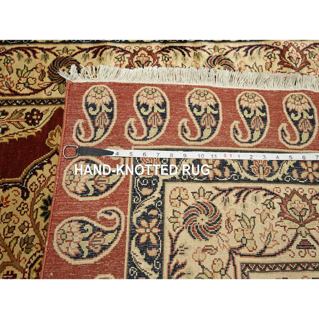 4'0" x 6'0" New Hand Knotted Red Silk Rectangle Oriental Rug - MOA10275647