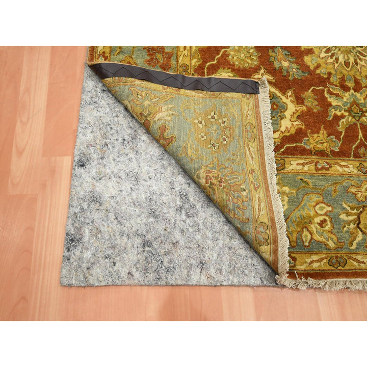 4'8" x 6'4" New Hand Knotted Red Wool Rectangle Oriental Rug - MOA10275650