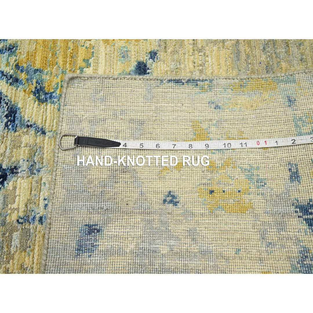 3'10" x 6'3" New Hand Knotted Brown Wool & Silk Rectangle Oriental Rug - MOA10275653