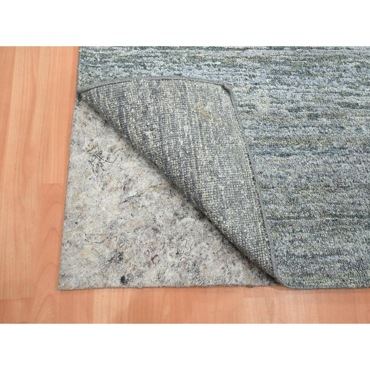 3'10" x 6'1" New Hand Knotted Grey Silk Rectangle Oriental Rug - MOA10275654
