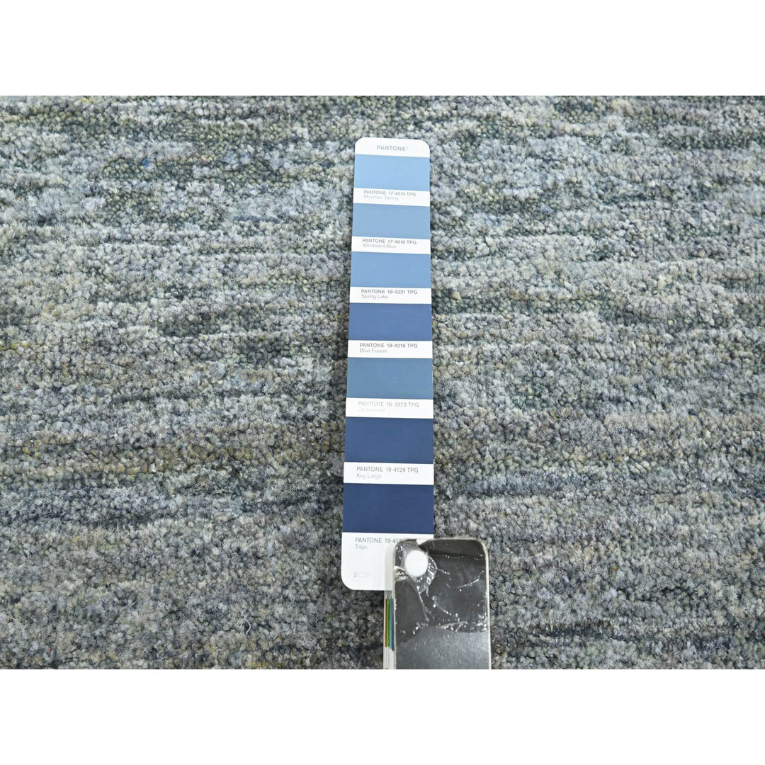 3'10" x 6'1" New Hand Knotted Grey Silk Rectangle Oriental Rug - MOA10275654