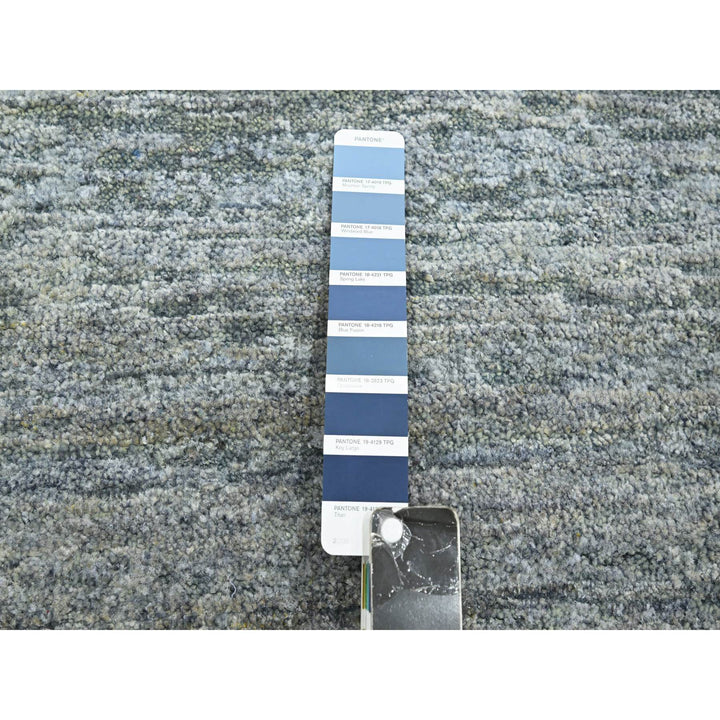 3'10" x 6'1" New Hand Knotted Grey Silk Rectangle Oriental Rug - MOA10275654