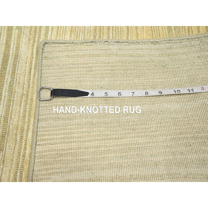 2'0" x 3'0" New Hand Knotted Beige Wool & Silk Rectangle Oriental Rug - MOA10275662