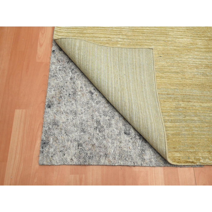 8'11" x 12'3" New Hand Knotted Brown Wool & Silk Rectangle Oriental Rug - MOA10275671