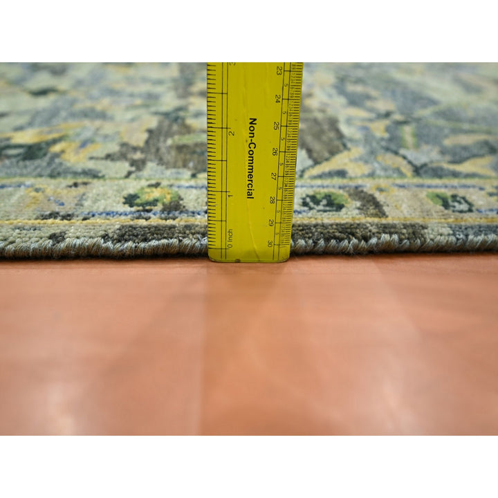 2'2" x 3'4" New Hand Knotted Green Wool Rectangle Oriental Rug - MOA10275690