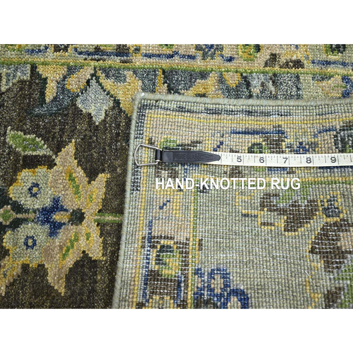 2'2" x 3'4" New Hand Knotted Green Wool Rectangle Oriental Rug - MOA10275690
