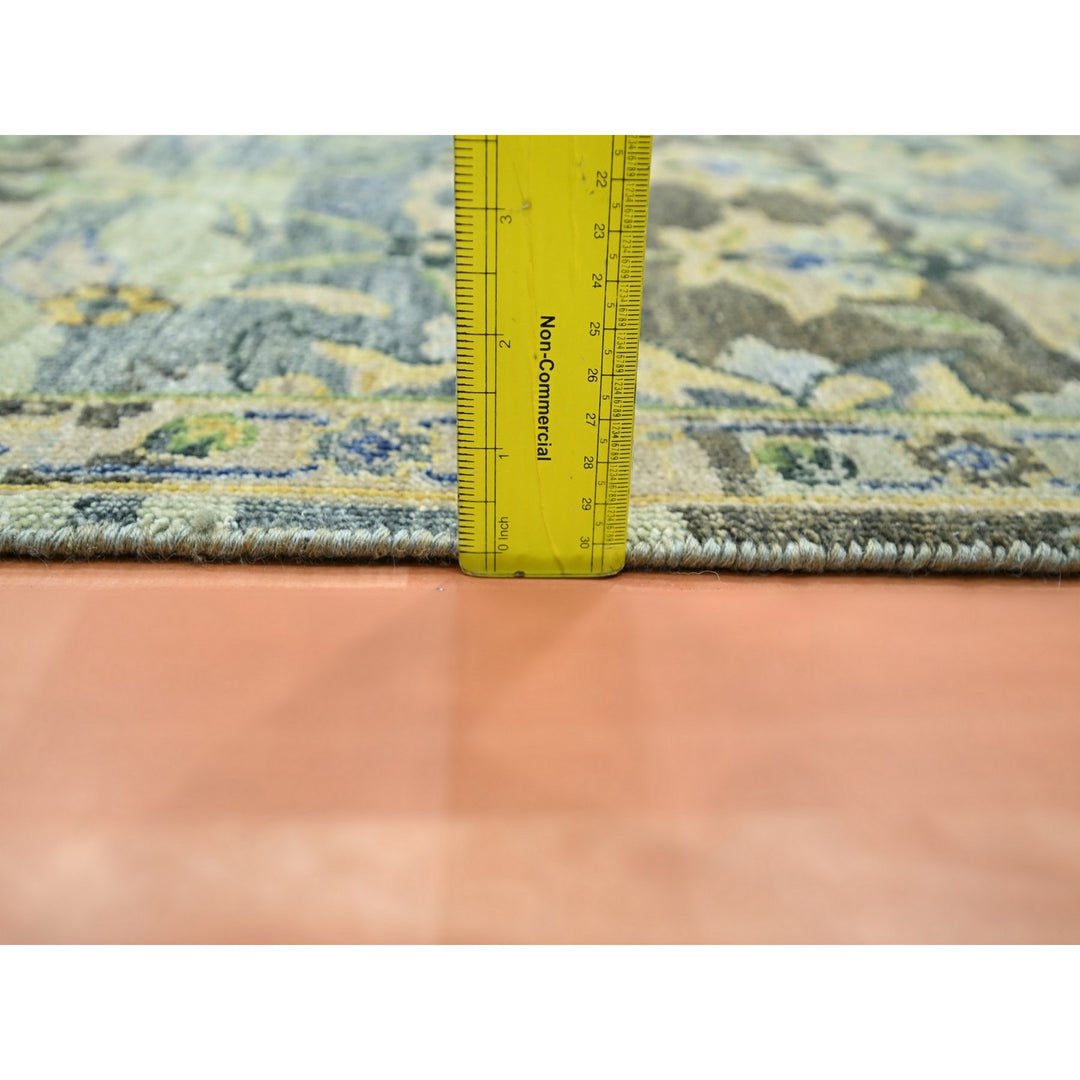 2'1" x 3'5" New Hand Knotted Green Wool Rectangle Oriental Rug - MOA10275691