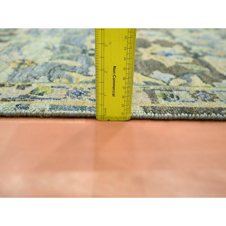 2'1" x 3'5" New Hand Knotted Green Wool Rectangle Oriental Rug - MOA10275691