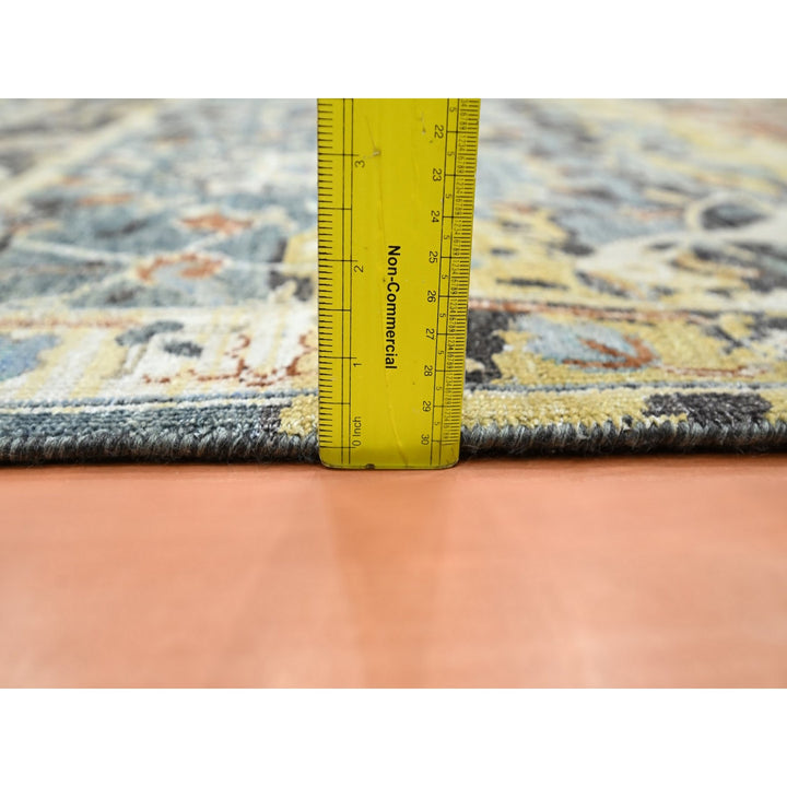 5'1" x 7'4" New Hand Knotted Black Wool Rectangle Oriental Rug - MOA10275696