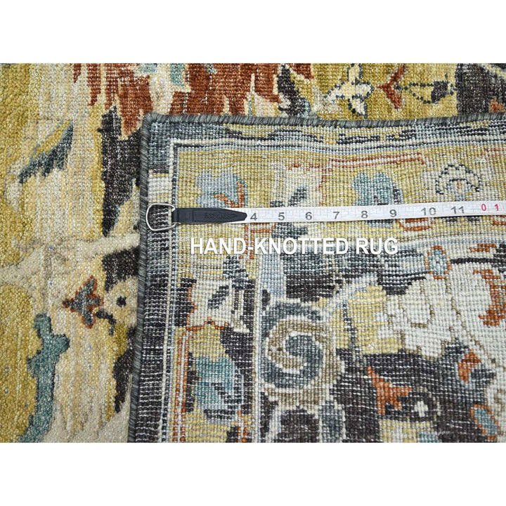5'1" x 7'4" New Hand Knotted Black Wool Rectangle Oriental Rug - MOA10275696