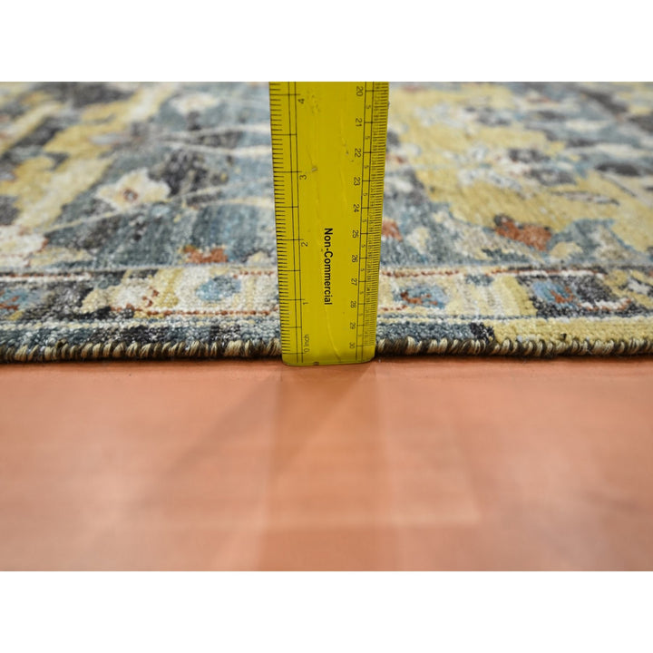 2'0" x 3'3" New Hand Knotted Yellow Wool Rectangle Oriental Rug - MOA10275697