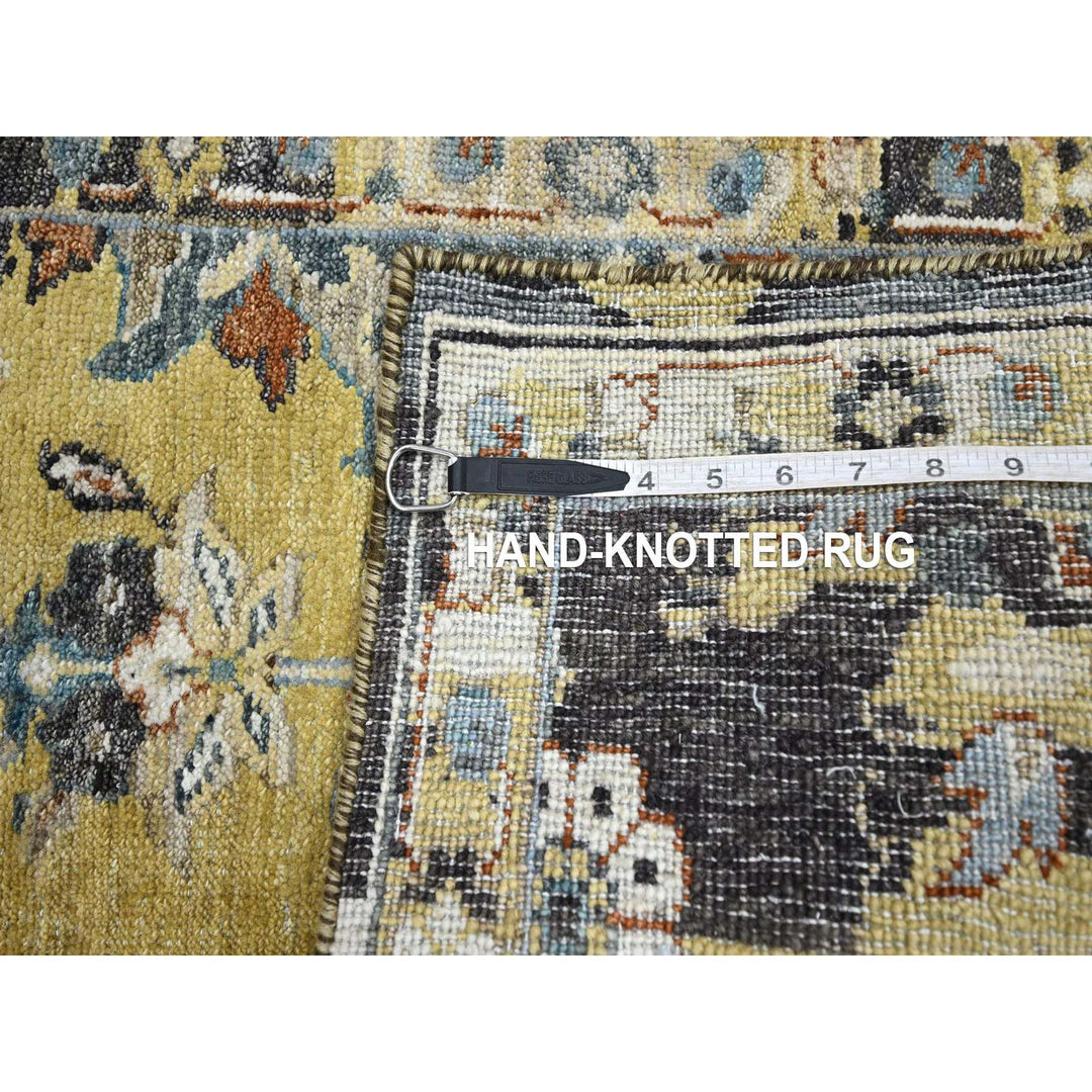 2'0" x 3'3" New Hand Knotted Yellow Wool Rectangle Oriental Rug - MOA10275698
