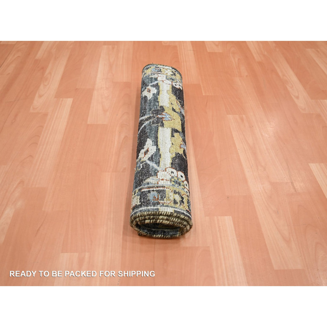 2'0" x 3'3" New Hand Knotted Yellow Wool Rectangle Oriental Rug - MOA10275698