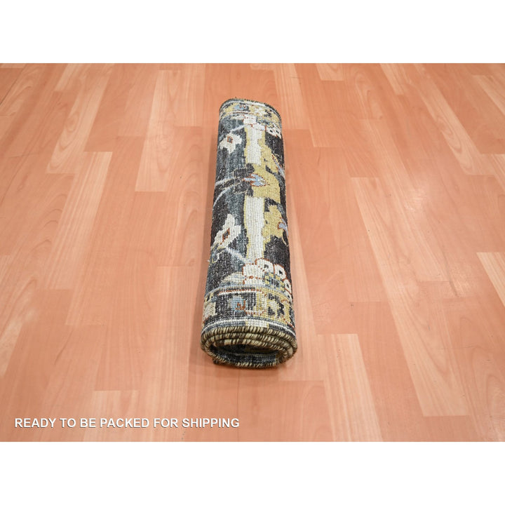 2'0" x 3'3" New Hand Knotted Yellow Wool Rectangle Oriental Rug - MOA10275698