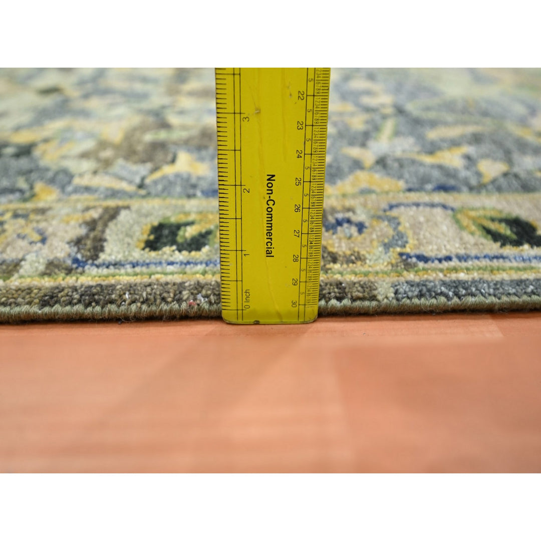 2'8" x 8'3" New Hand Knotted Green Wool Runner Oriental Rug - MOA10275720