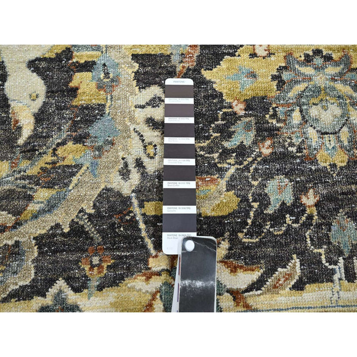 9'0" x 12'2" New Hand Knotted Brown Wool Rectangle Oriental Rug - MOA10275724