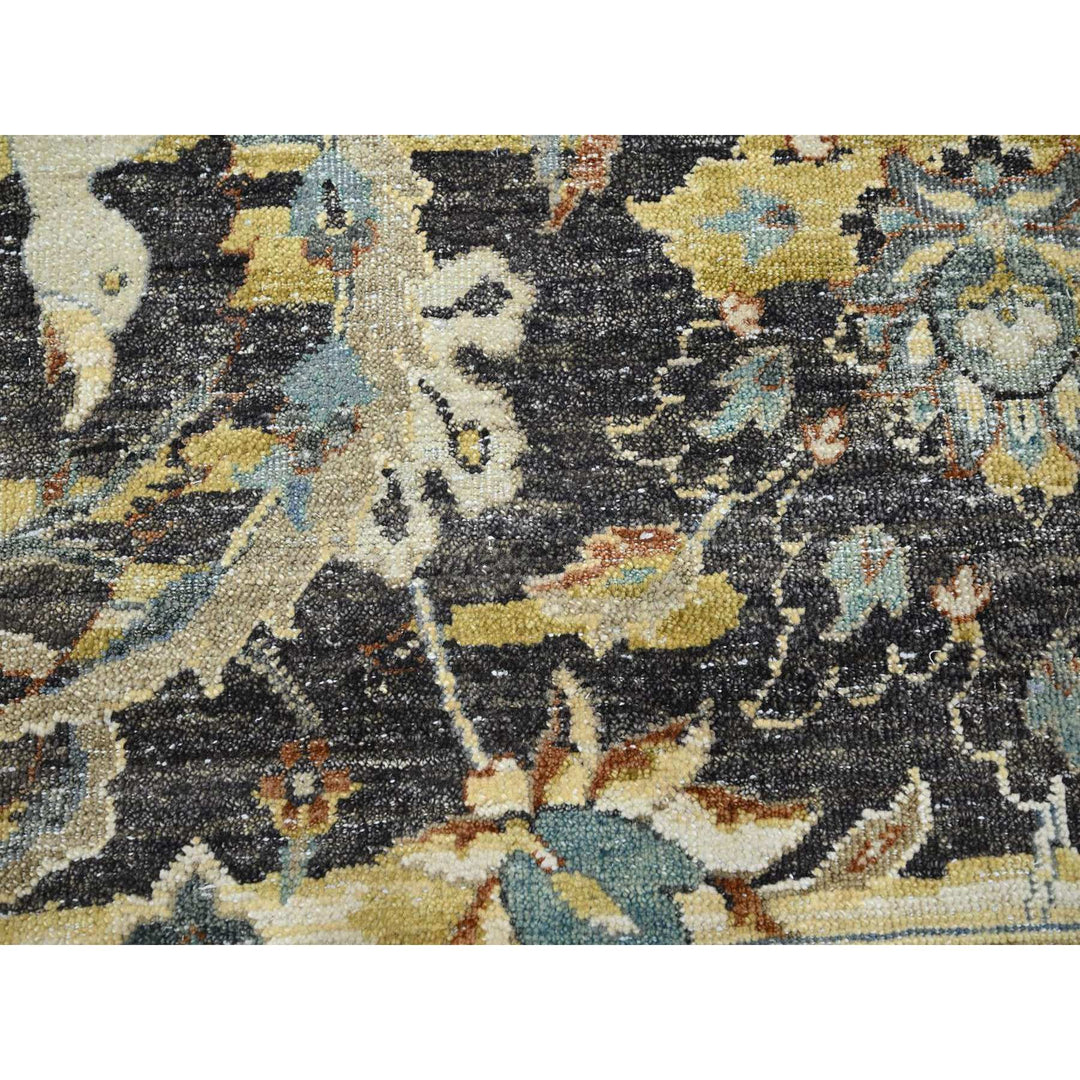 9'0" x 12'2" New Hand Knotted Brown Wool Rectangle Oriental Rug - MOA10275724