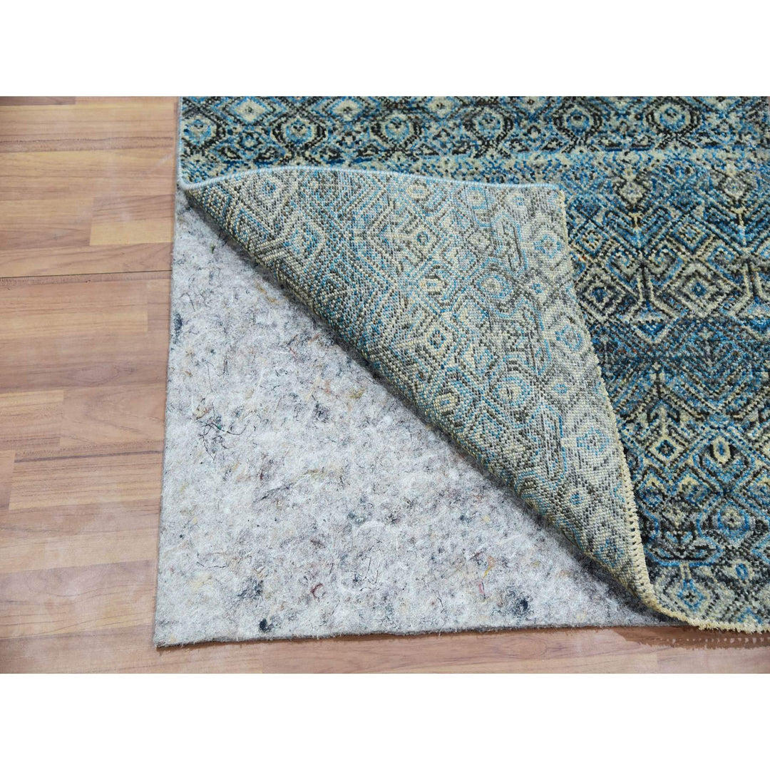 2'6" x 8'0" New Hand Knotted Blue Cotton Runner Oriental Rug - MOA10276008