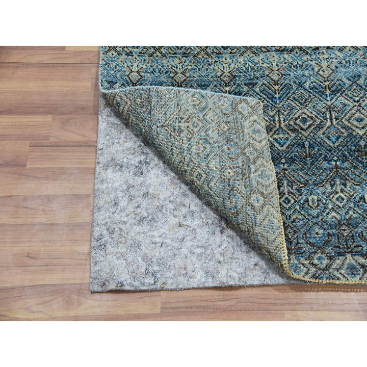 2'6" x 8'0" New Hand Knotted Blue Wool Runner Oriental Rug - MOA10276009