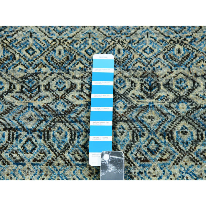 2'6" x 8'0" New Hand Knotted Blue Wool Runner Oriental Rug - MOA10276009