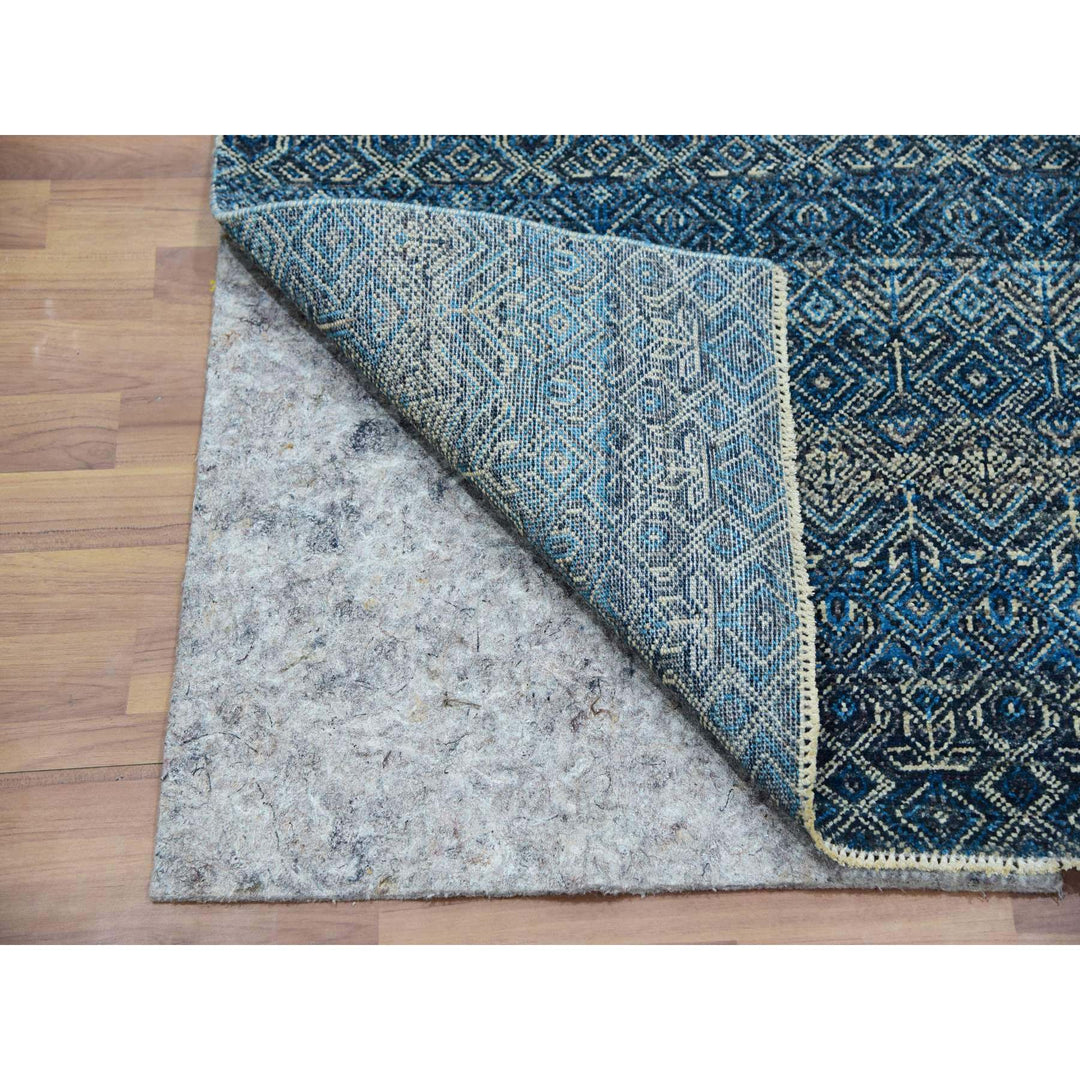 3'0" x 5'0" New Hand Knotted Blue Cotton Rectangle Oriental Rug - MOA10276015