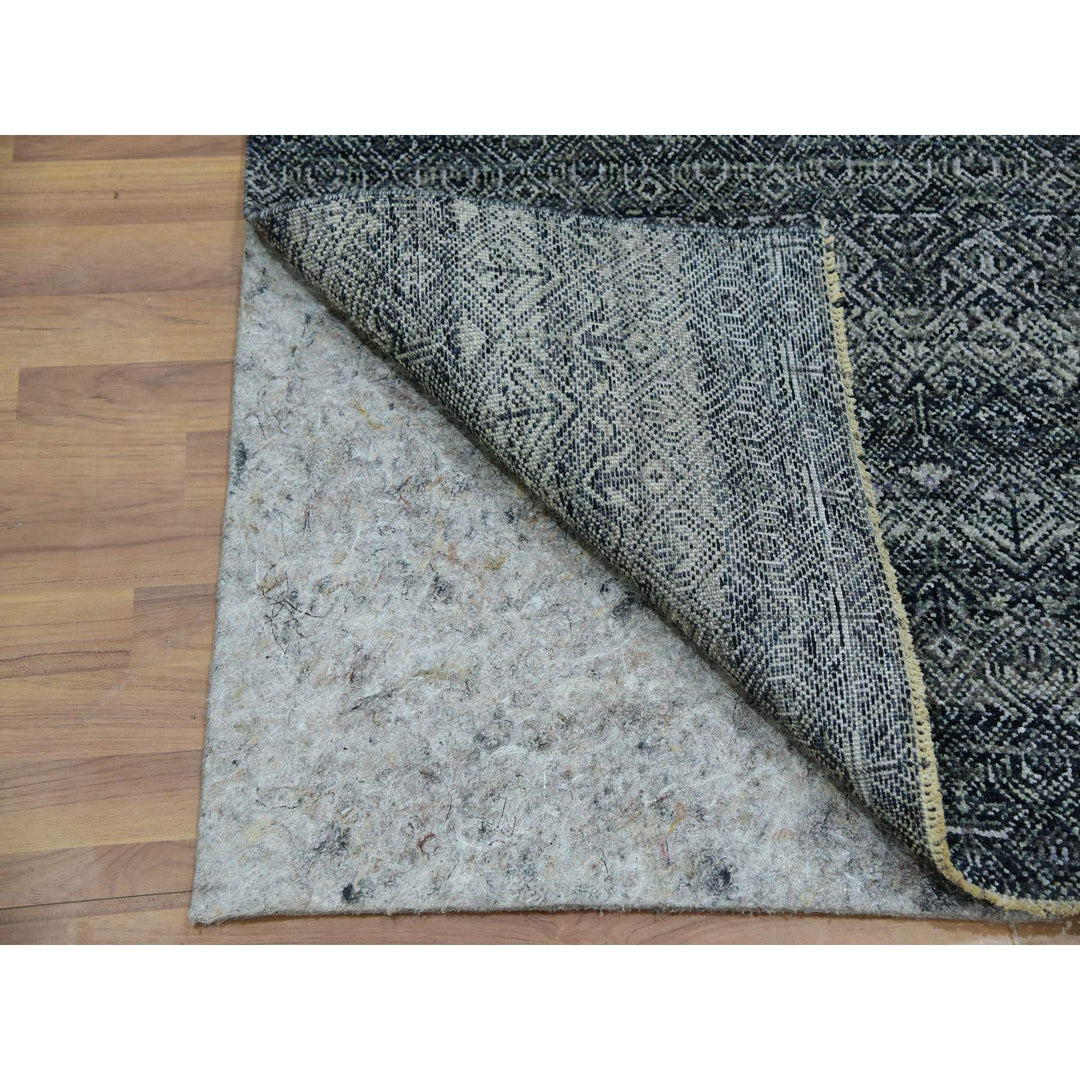 2'6" x 6'0" New Hand Knotted Grey Cotton Runner Oriental Rug - MOA10276019