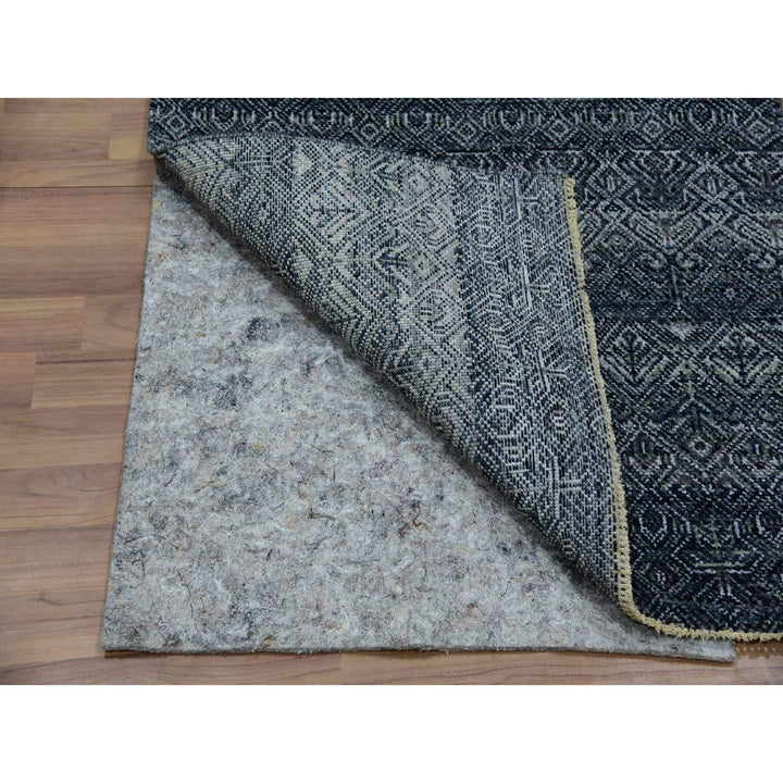 2'7" x 8'0" New Hand Knotted Grey Wool Runner Oriental Rug - MOA10276020