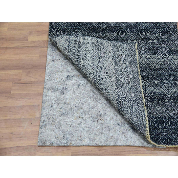 2'7" x 8'0" New Hand Knotted Grey Cotton Runner Oriental Rug - MOA10276021