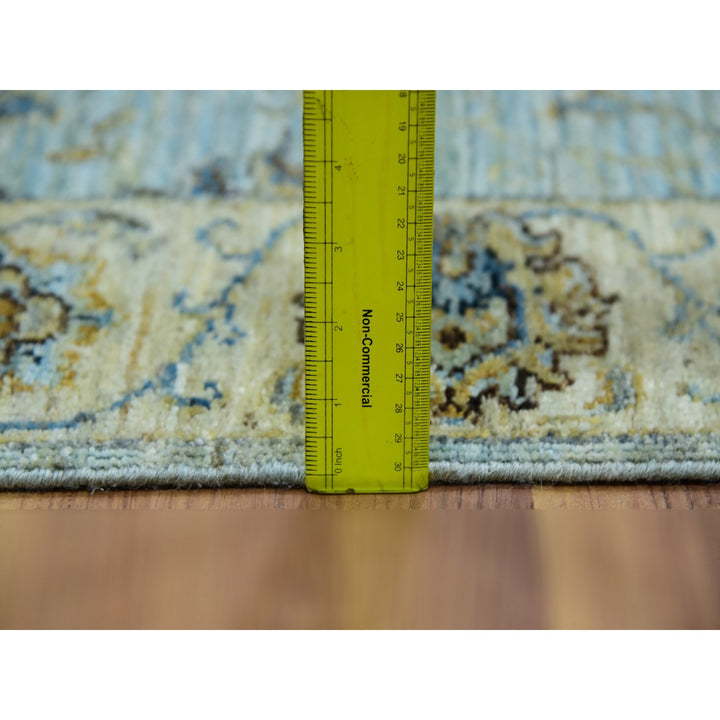 2'8" x 6'0" New Hand Knotted Blue Cotton Runner Oriental Rug - MOA10276031