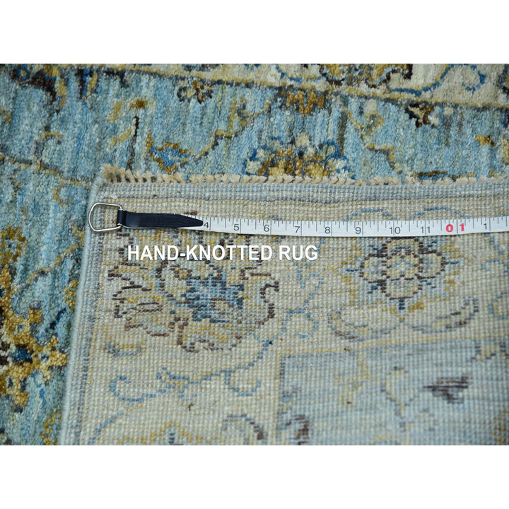 2'8" x 6'0" New Hand Knotted Blue Cotton Runner Oriental Rug - MOA10276031