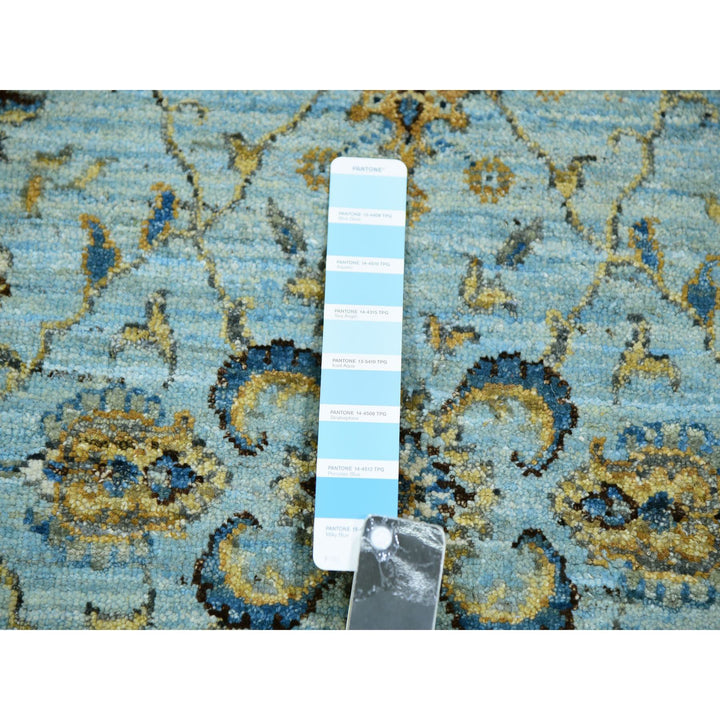 2'6" x 14'0" New Hand Knotted Blue Cotton Runner Oriental Rug - MOA10276033