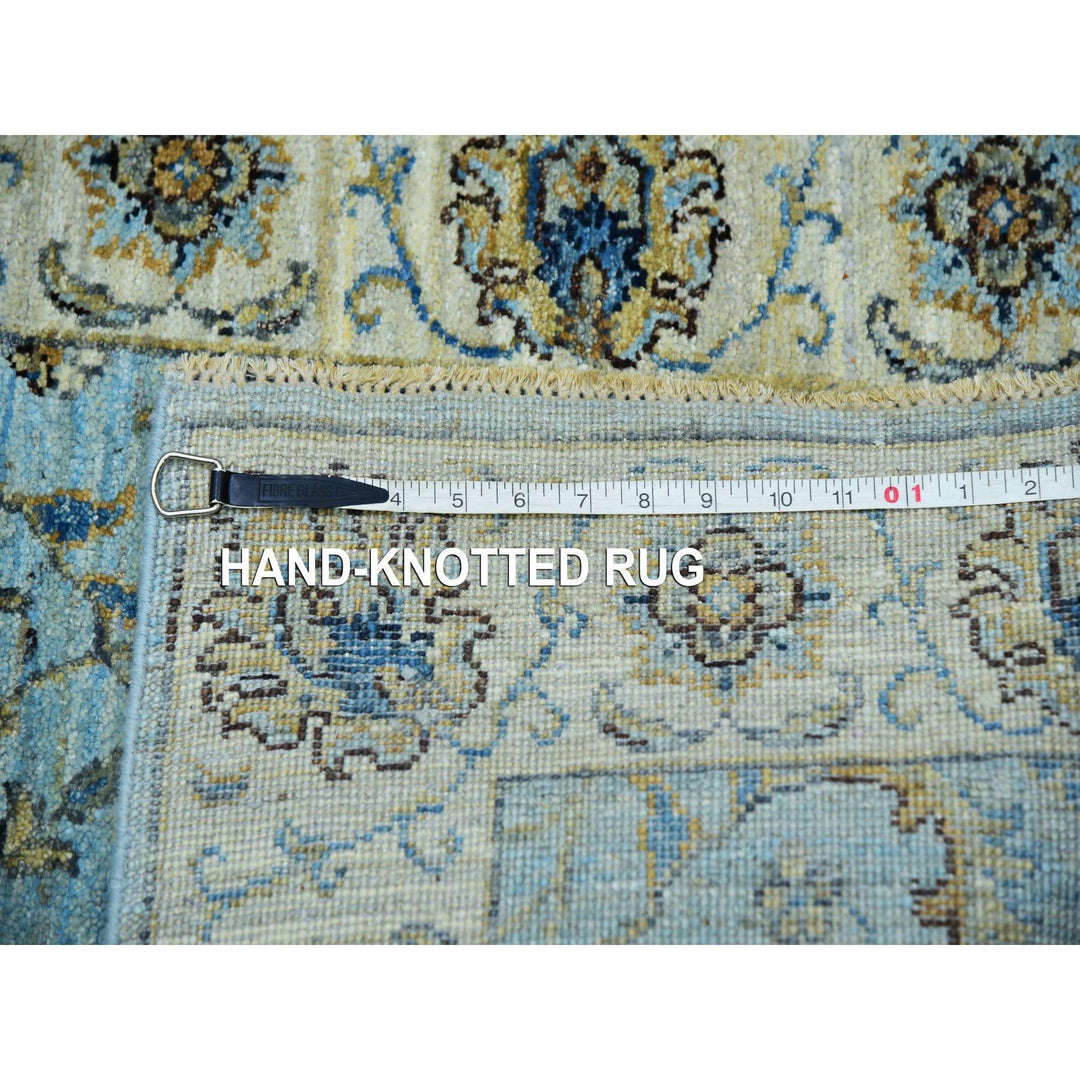 2'6" x 14'0" New Hand Knotted Blue Cotton Runner Oriental Rug - MOA10276033