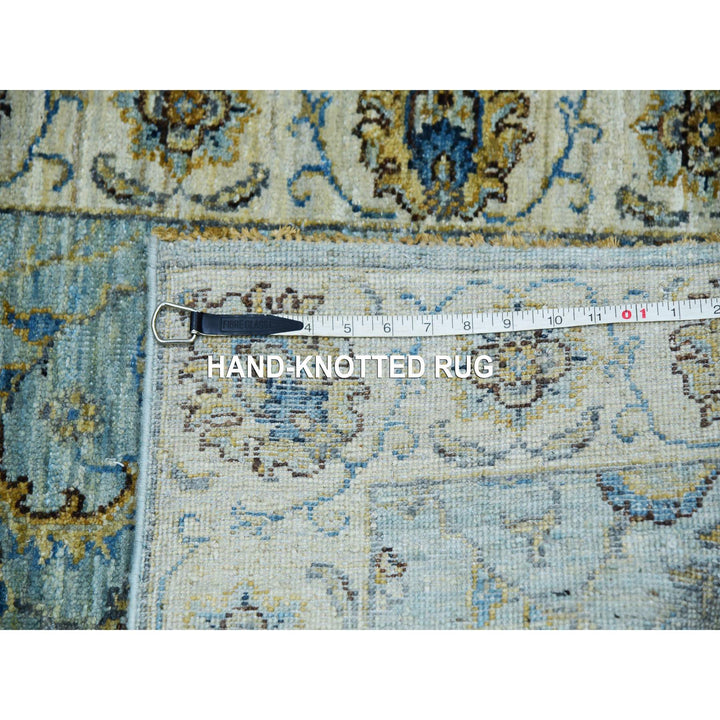 2'6" x 22'0" New Hand Knotted Blue Wool Runner Oriental Rug - MOA10276036