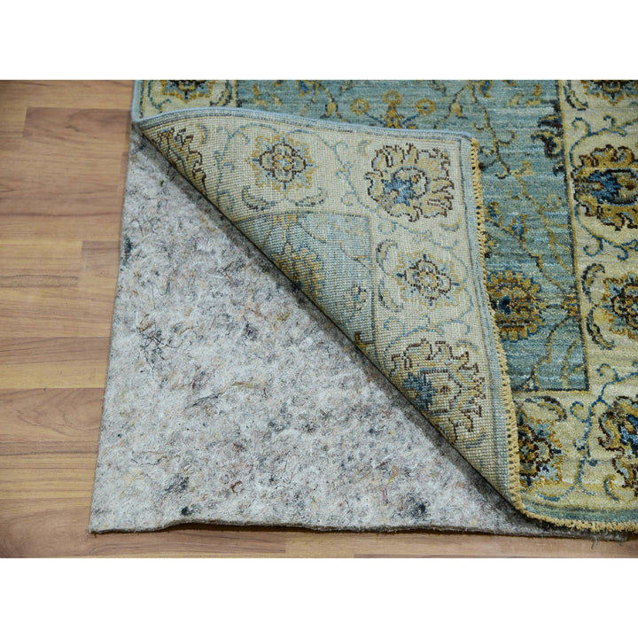 2'6" x 25'8" New Hand Knotted Blue Cotton Runner Oriental Rug - MOA10276037