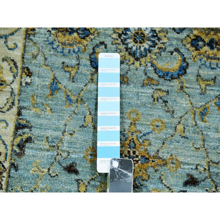 2'6" x 25'8" New Hand Knotted Blue Cotton Runner Oriental Rug - MOA10276037