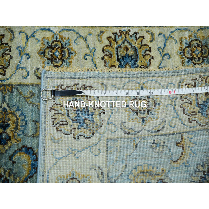 2'6" x 25'8" New Hand Knotted Blue Cotton Runner Oriental Rug - MOA10276037