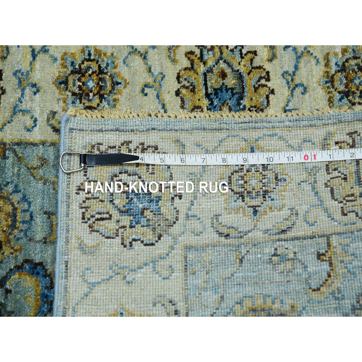 2'9" x 24'3" New Hand Knotted Blue Wool Runner Oriental Rug - MOA10276038