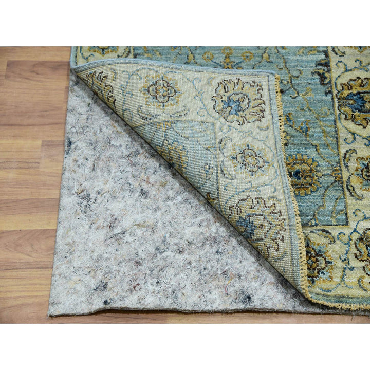 2'8" x 29'9" New Hand Knotted Blue Wool Runner Oriental Rug - MOA10276039